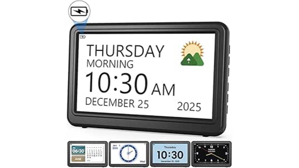 senior digital calendar clock