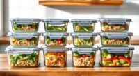 top glass meal storage
