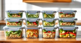 top glass meal storage