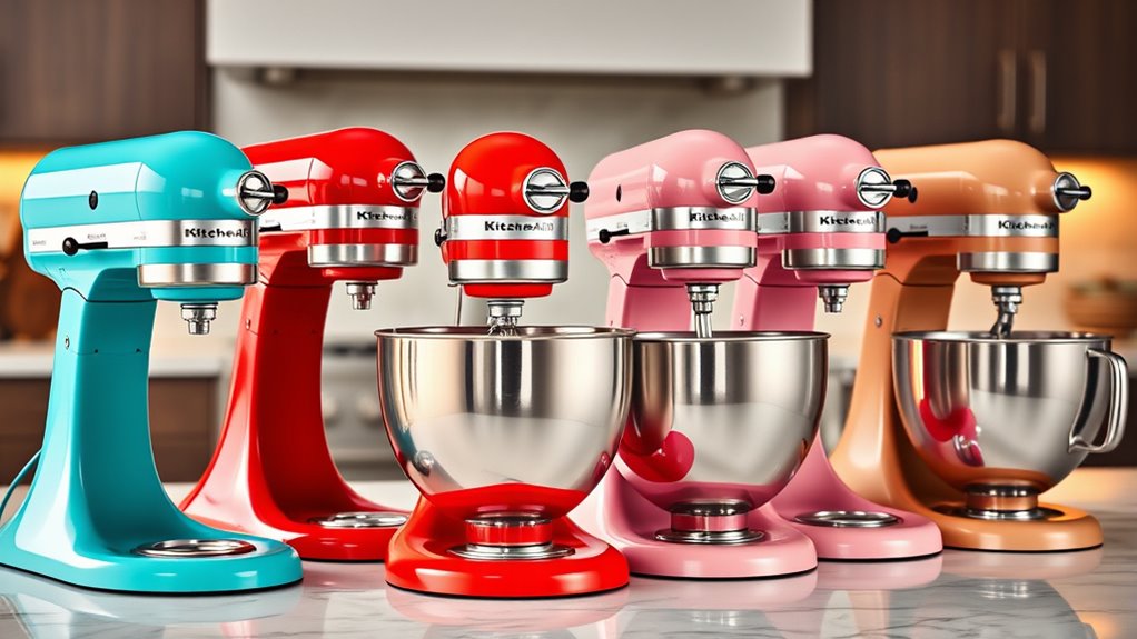 top kitchenaid mixer colors