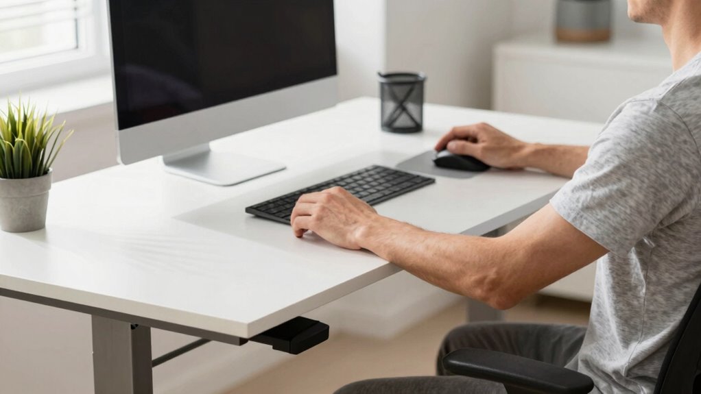 correct desk height alignment