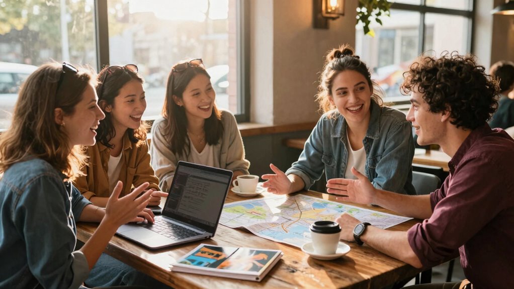 discussing expenses before trip