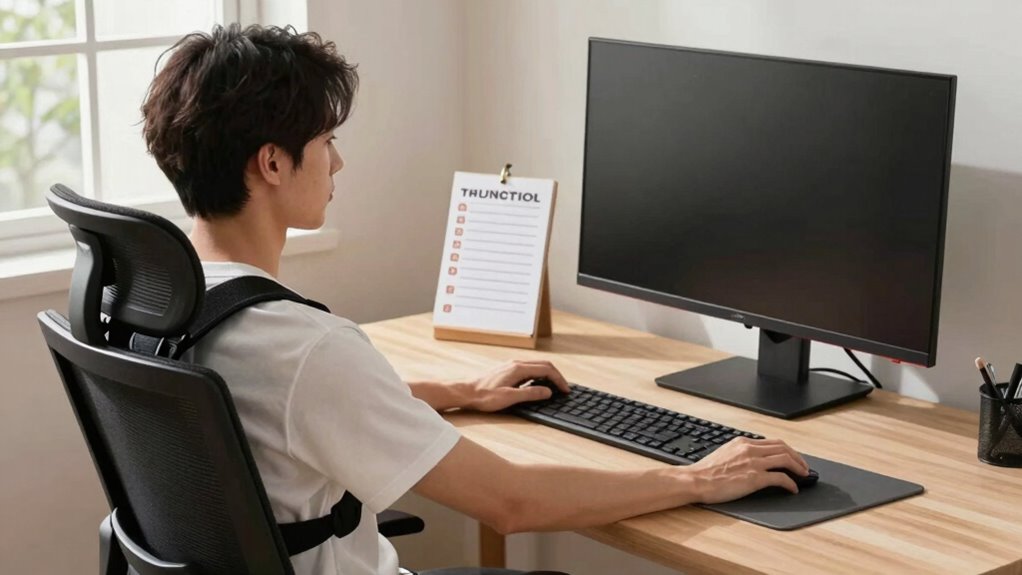 ergonomic errors cause slouching