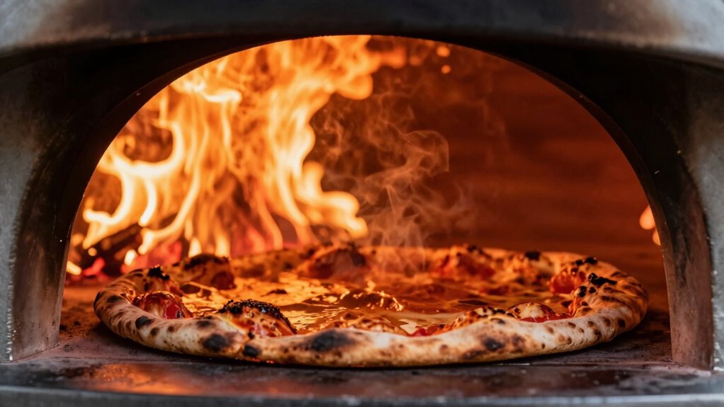 high temperature pizza baking