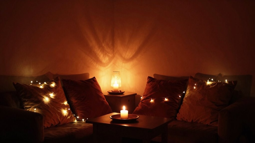 set romantic lighting mood