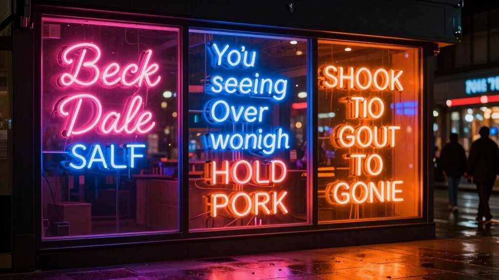 timeless neon quote choices
