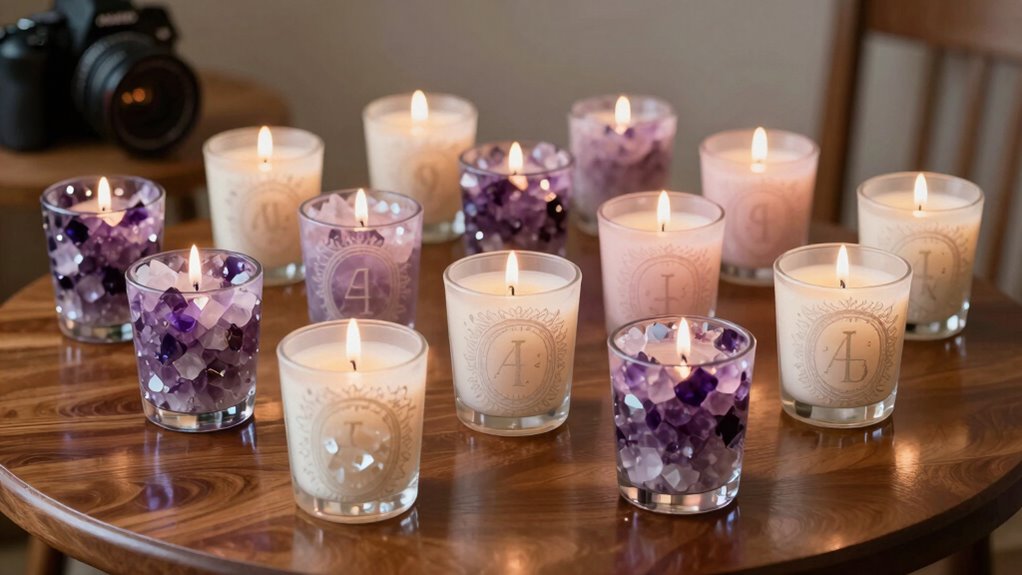 top affirmation candle crystals