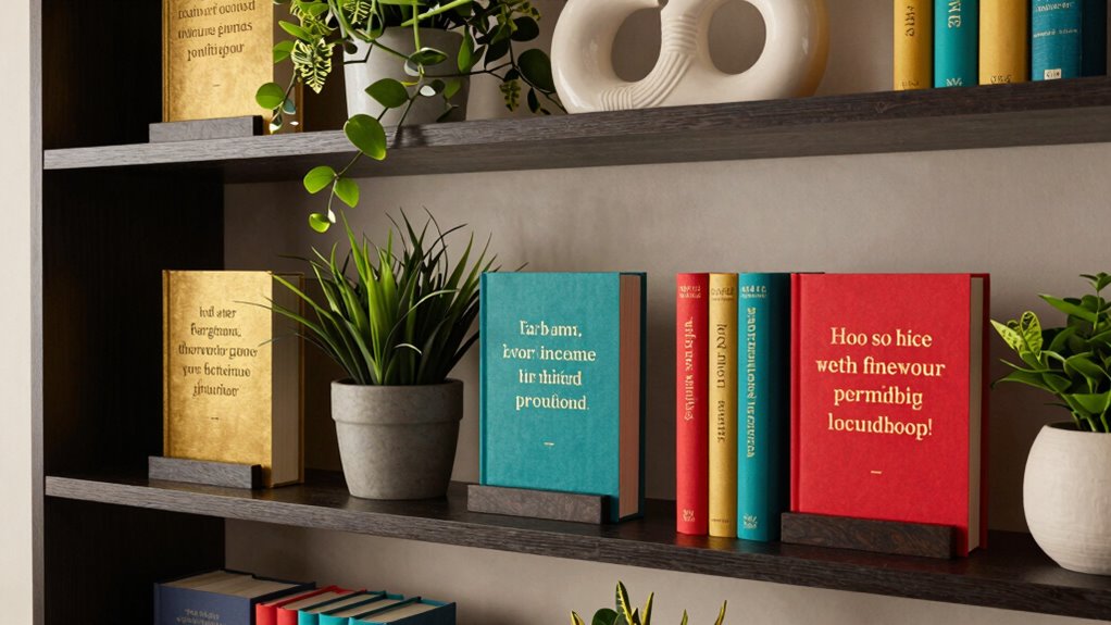 top quote bookshelf decor