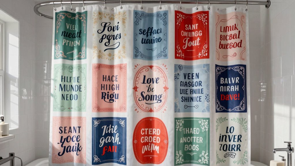 top quote shower curtain collection