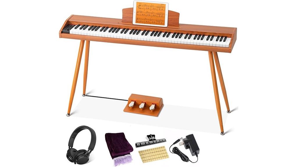 88 key semi weighted piano