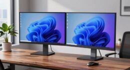 adjusting dual monitors safely