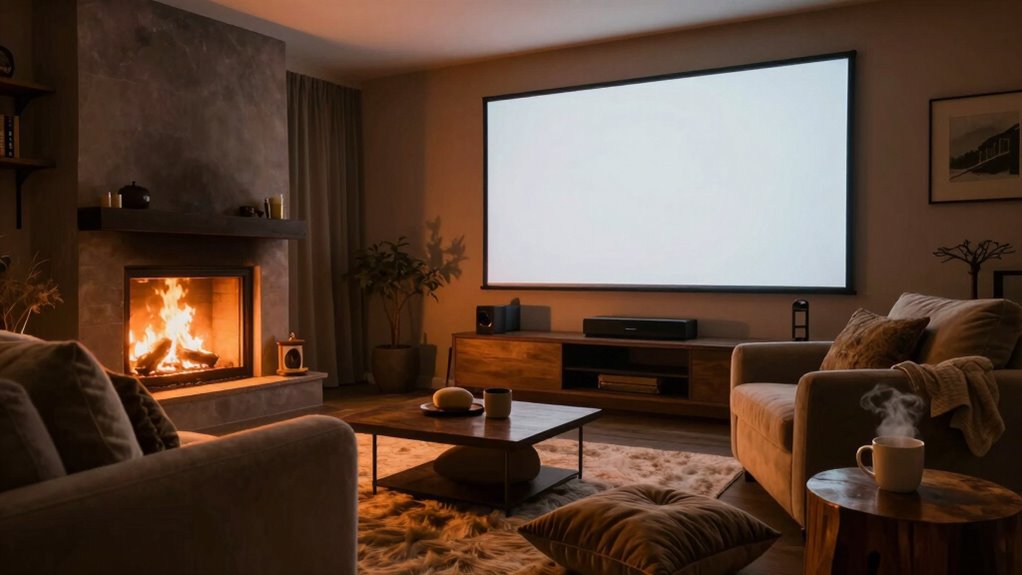 comfortable cozy entertainment environment