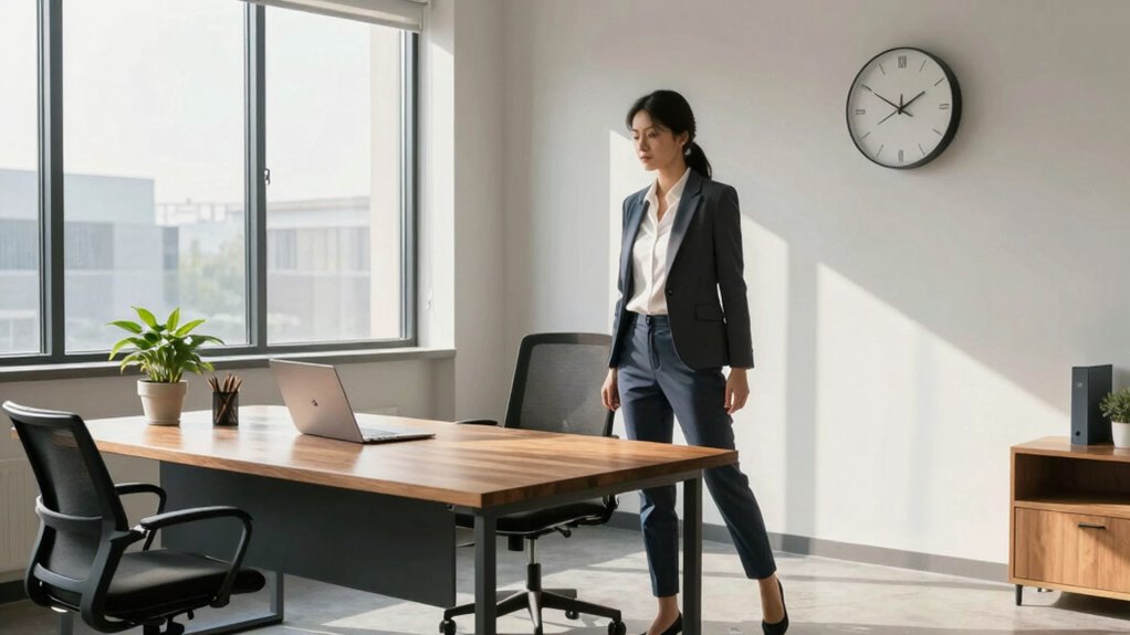 desk walking with support