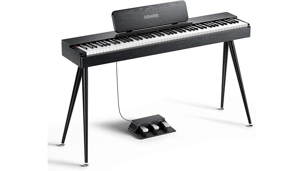 digital piano with weighted keys