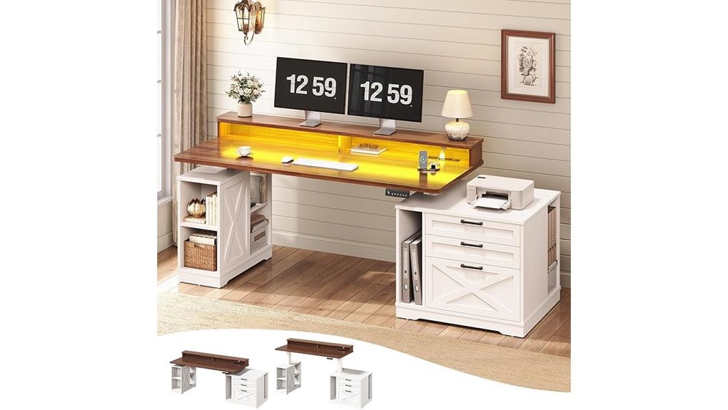 electric farmhouse standing desk