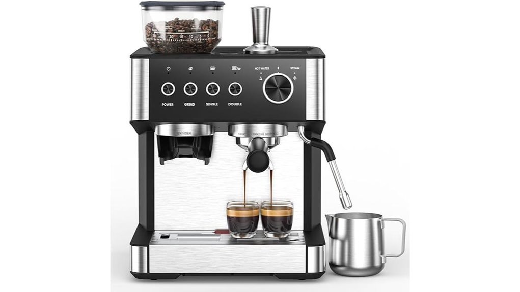 espresso machine with grinder