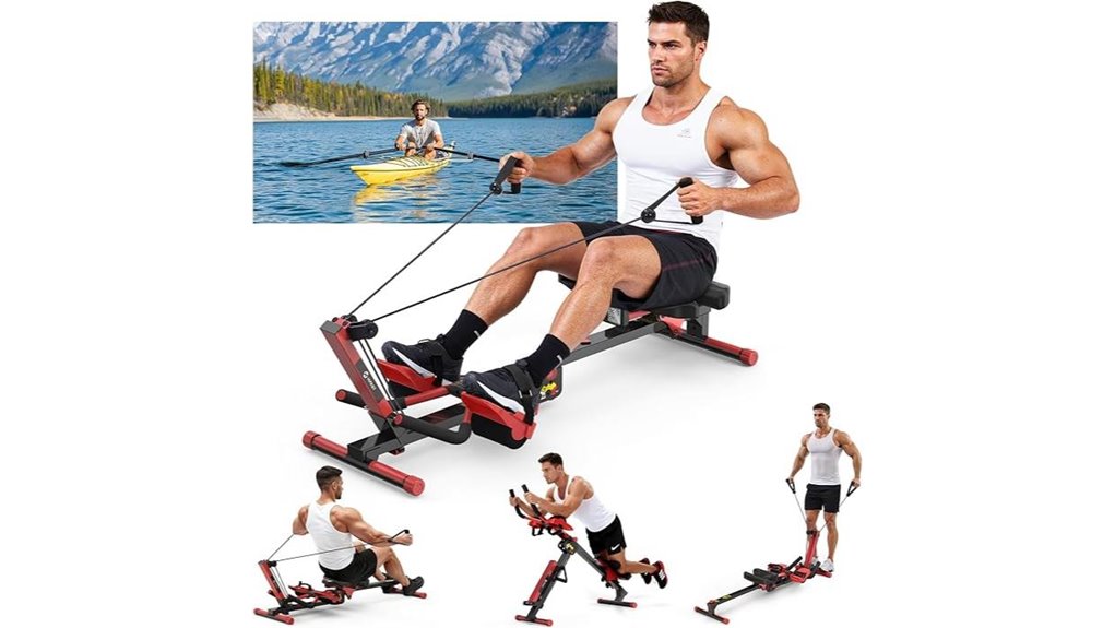 foldable lcd rowing machine