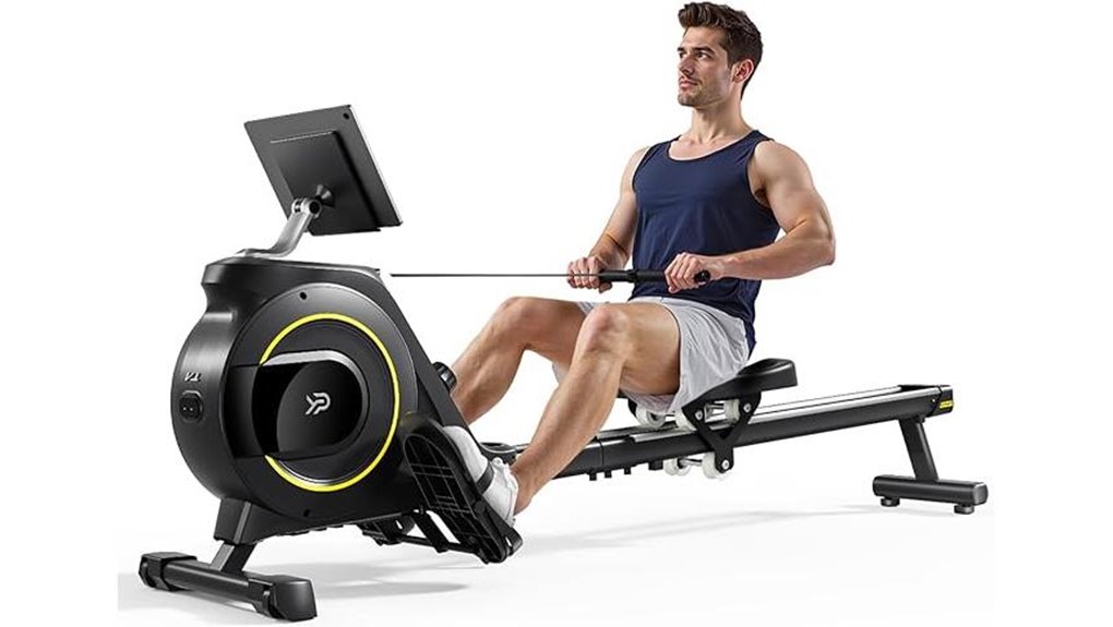 foldable magnetic rower with app