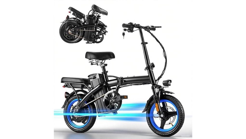 folding electric bike range