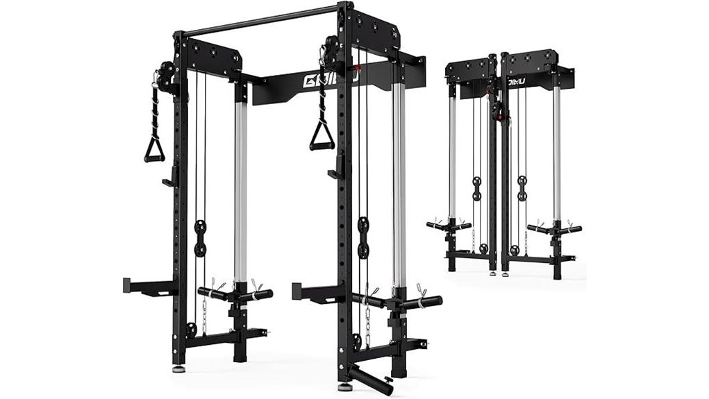 folding power rack system