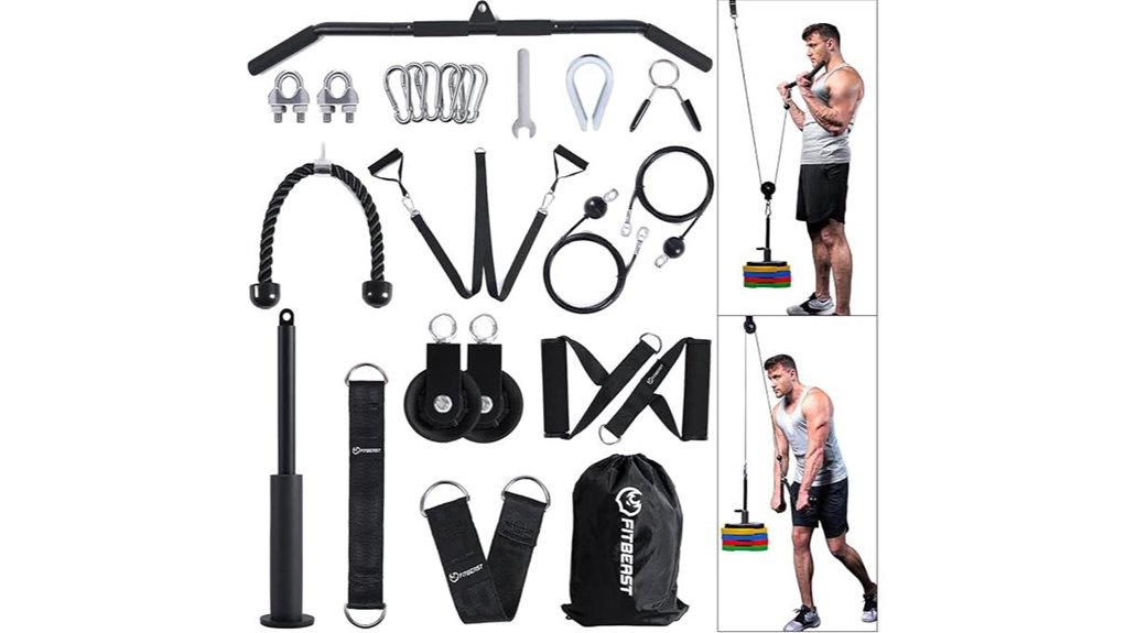 gym pulley strength training