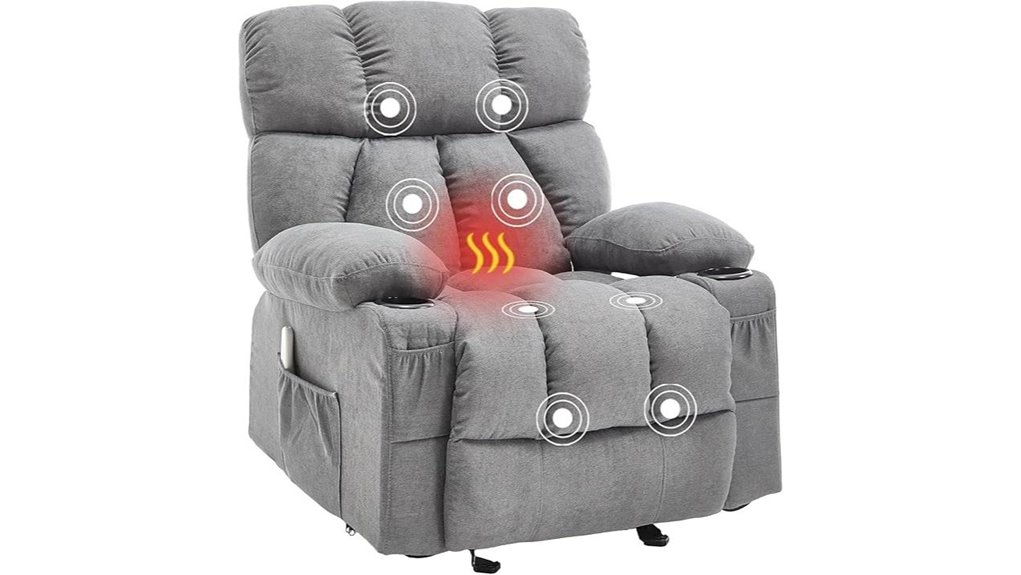 heated vibrating massage recliner