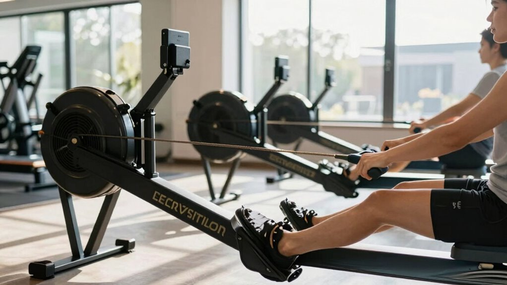 interval rowing with proper form