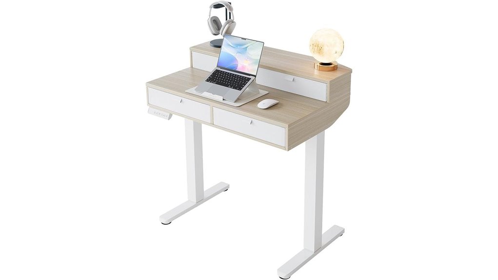large adjustable office desk