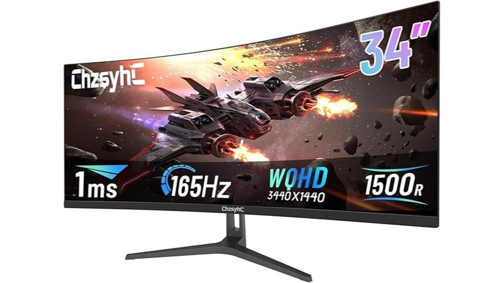 large curved gaming monitor