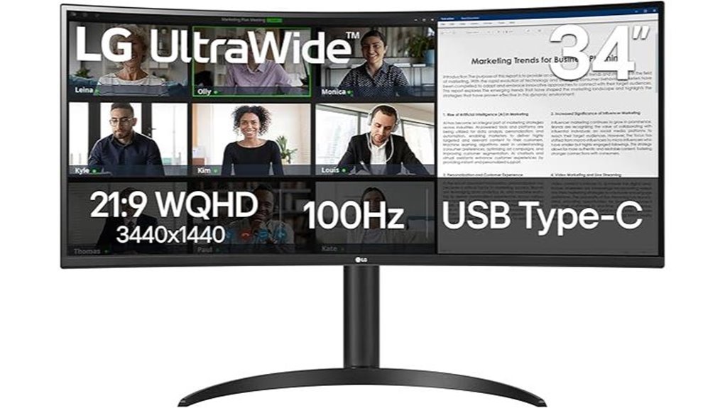 large curved ultra wide monitor