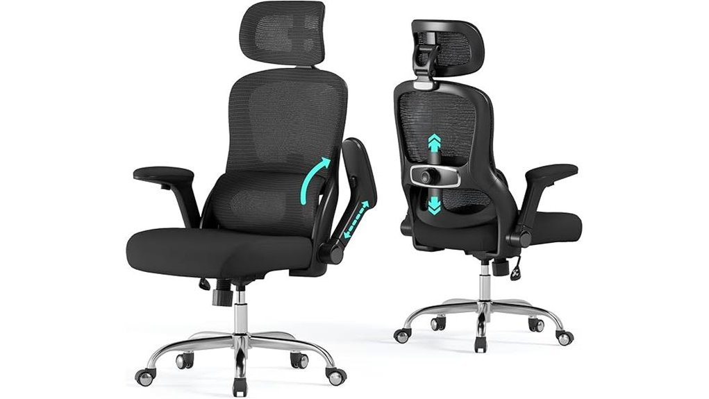 large ergonomic lumbar chair