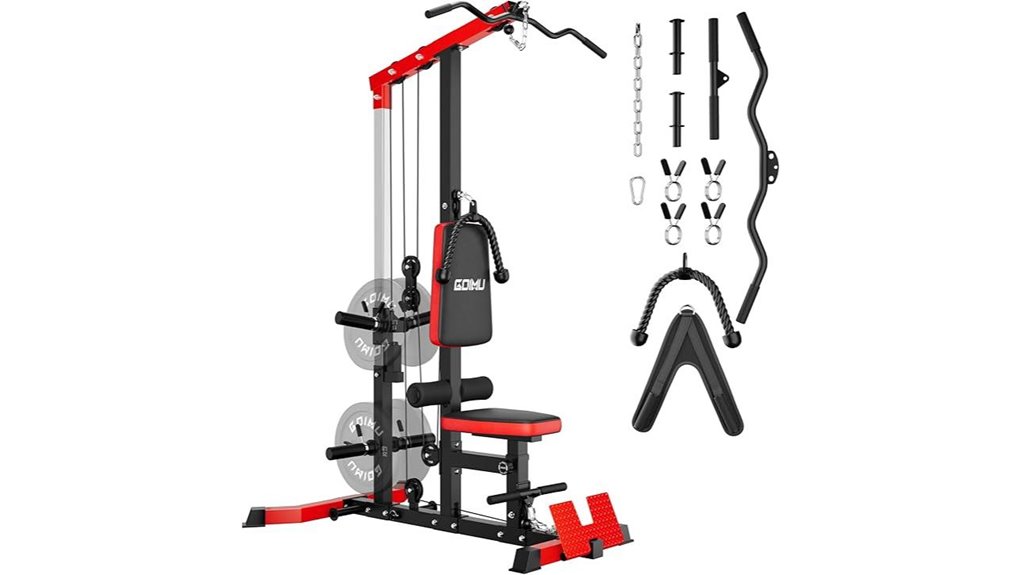 lat pulldown and row