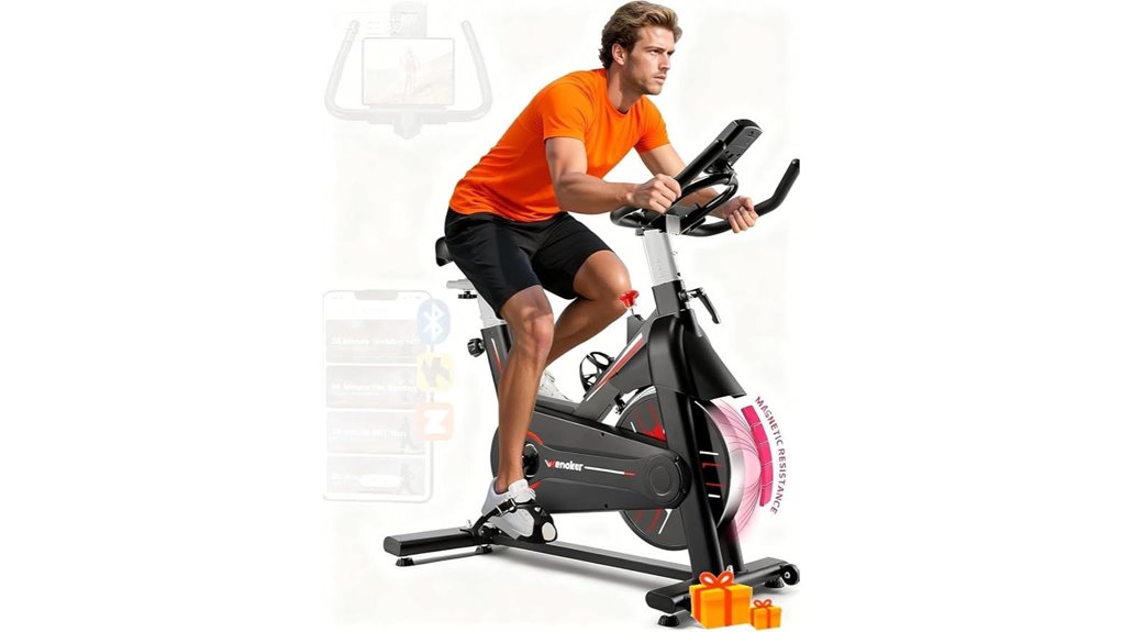 magnetic exercise bike with tablet