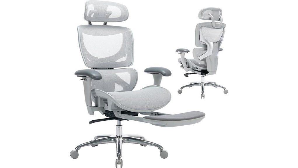 office chair with footrest