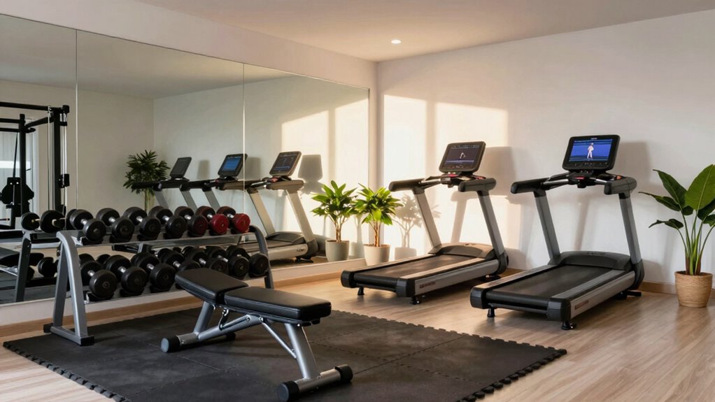 organized tech enabled home gym