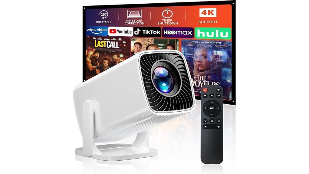 portable 4k rotating projector