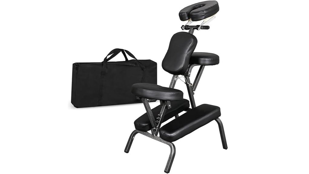 portable black massage chair