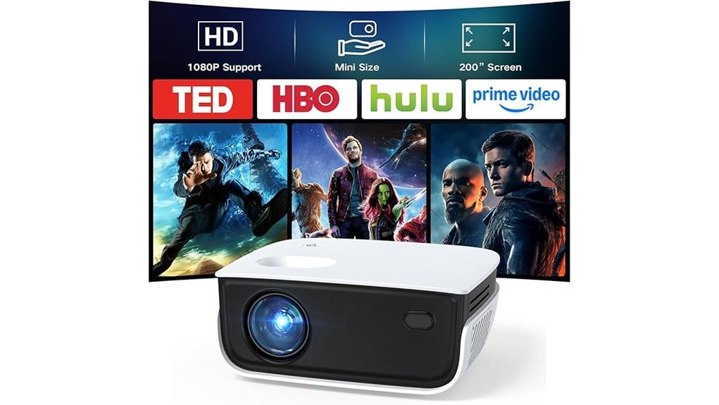 portable outdoor gaming projector