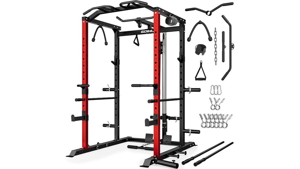 power cage with attachments