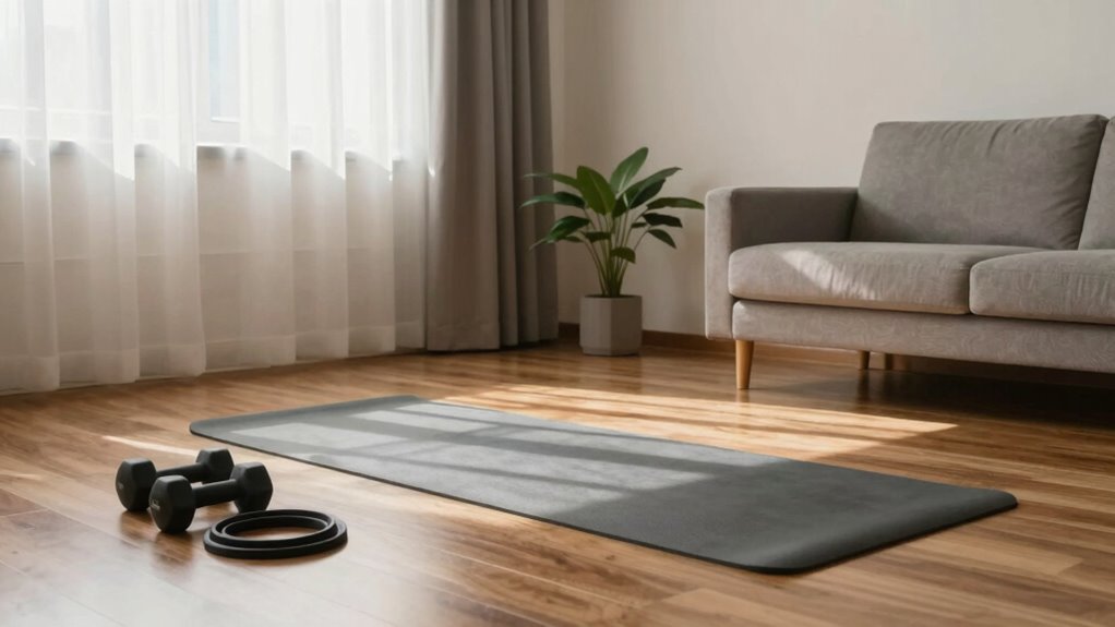 quiet space efficient fitness routines