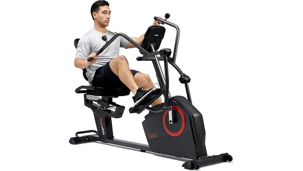 recumbent elliptical with arm exercisers