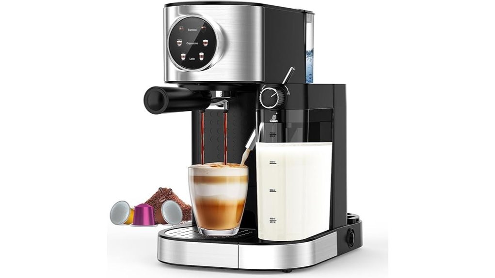 small touchscreen espresso machine