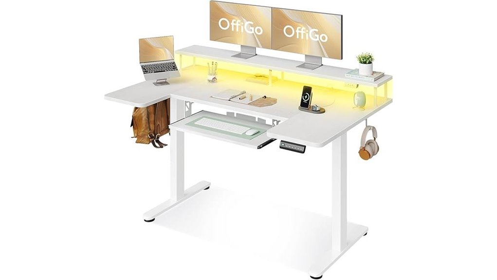 u shaped standing desk