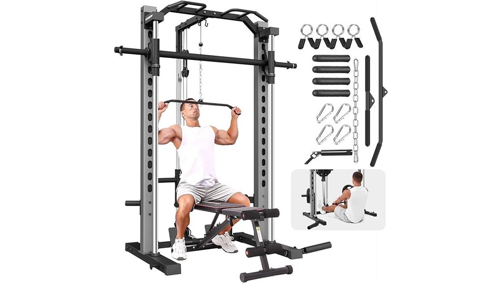 versatile adjustable smith machine