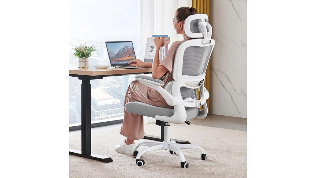 white ergonomic mesh chair