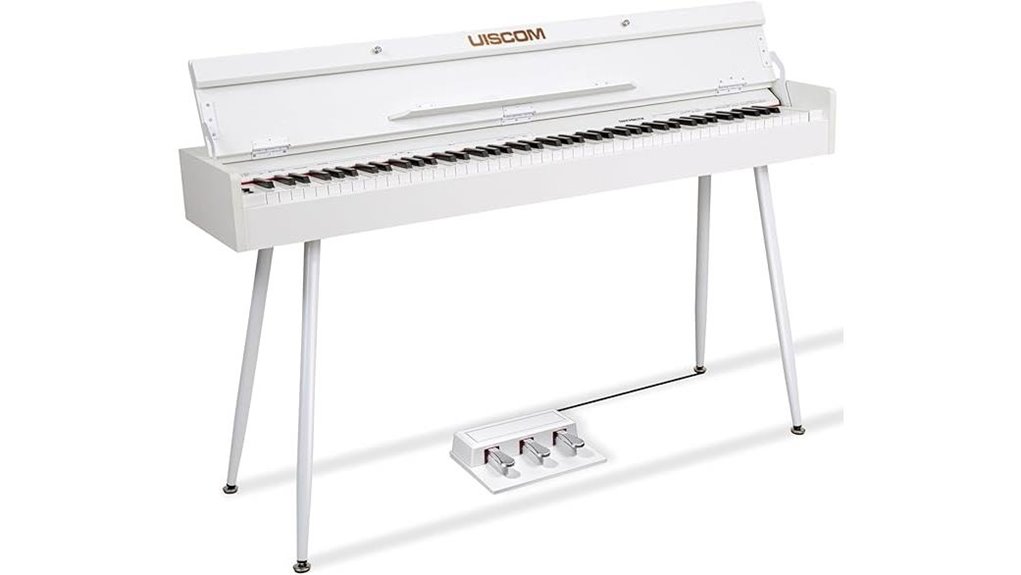 white weighted digital piano