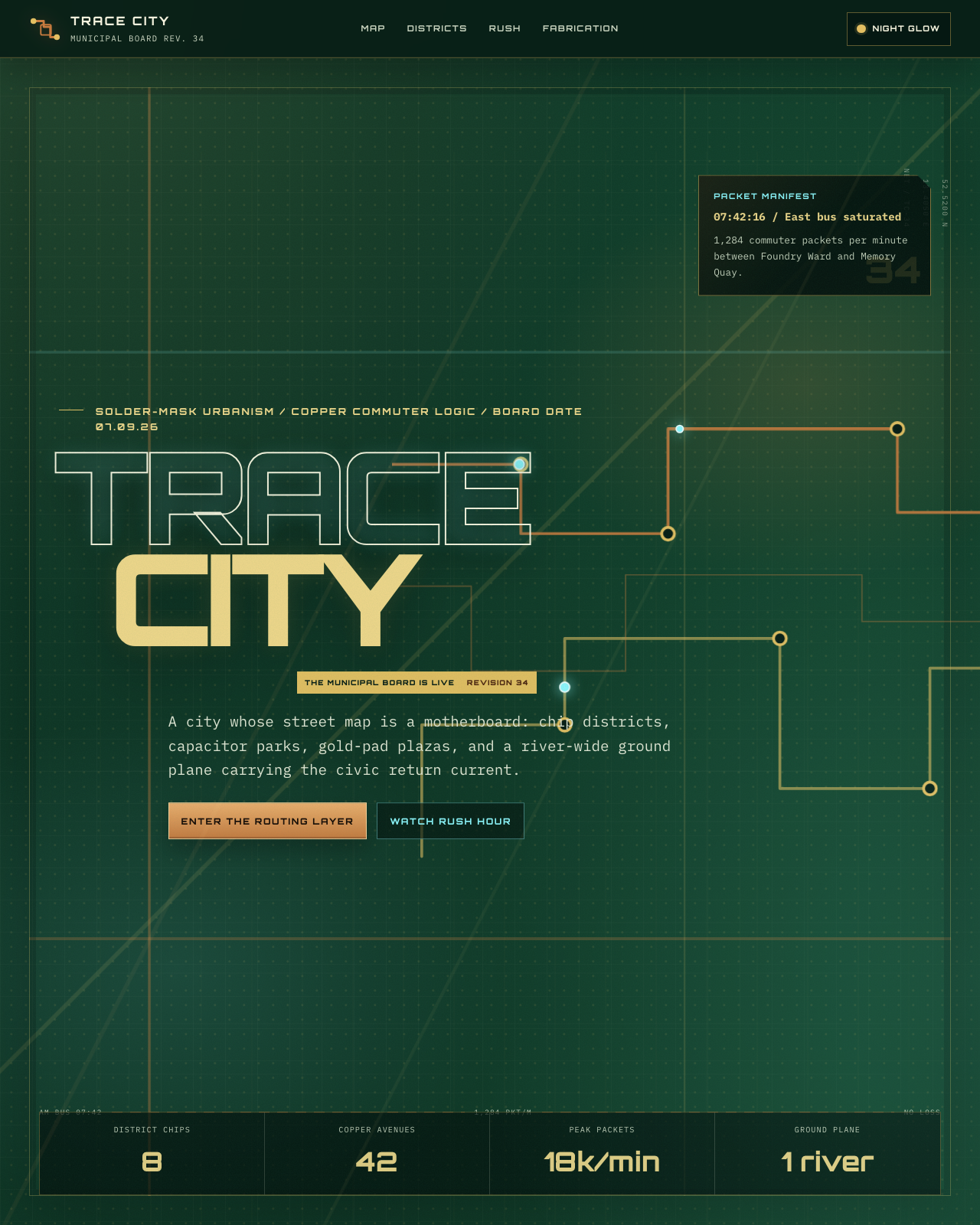 Live view of Trace City - Rush Hour as Electrons